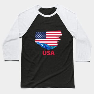 USA Swimming Baseball T-Shirt